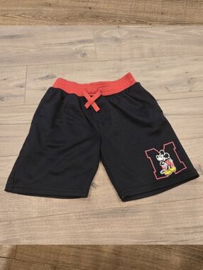 🌻 Disney Mickey Mouse Toddler Boys Black‎ And Red Active Shorts Size 4T